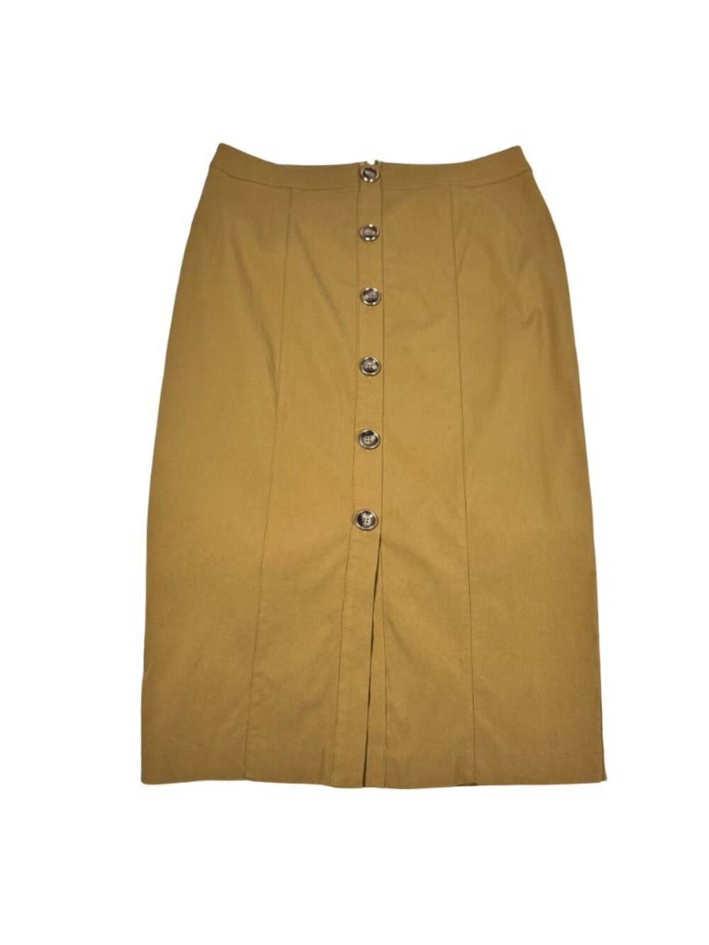 WHBM Button Front Pencil Skirt Sz 6 Knee Length Stretch Preppy Classic - Picture 2 of 12